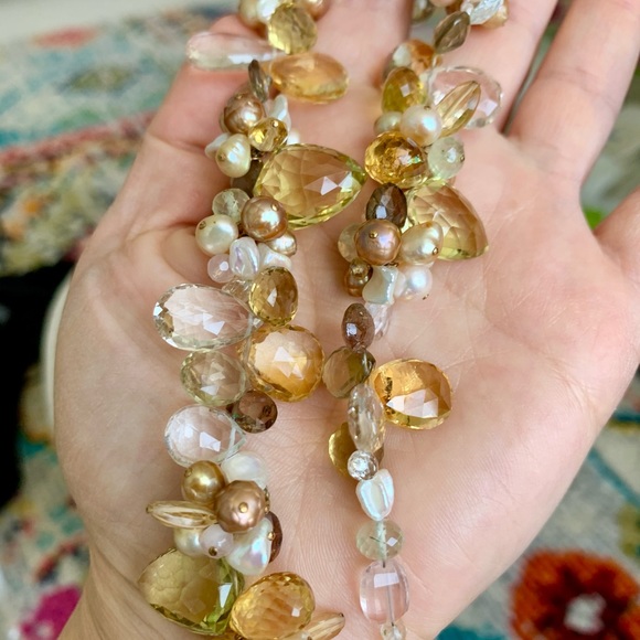 Handmade Semi-Precious Statement Necklace - Picture 5 of 6